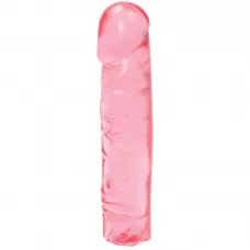 Розовый прозрачный гелевый фаллоимитатор Сristal Jellies - 20 см розовый 