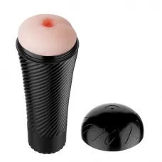 Мастурбатор-анус с многоуровневой вибрацией Pink Butt телесный с черным 