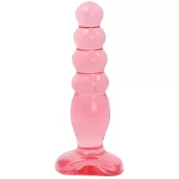 Розовая анальная пробка Crystal Jellies 5  Anal Delight - 14 см розовый 