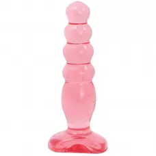 Розовая анальная пробка Crystal Jellies 5  Anal Delight - 14 см розовый 