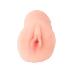 Мастурбатор-вагина с вибрацией и углублениями под пальцы телесный 
