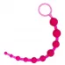Розовая анальная цепочка из 10 шариков - 30 см розовый 