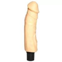 Вибромассажер №18 реалистичной формы - 18,5 см телесный 