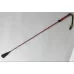 Длинный плетеный стек с красной лаковой ручкой - 85 см красный с черным 