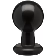 Круглая черная анальная пробка Classic Round Butt Plugs Large - 12,1 см черный 