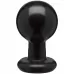 Круглая черная анальная пробка Classic Round Butt Plugs Large - 12,1 см черный 