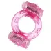 Розовое виброкольцо с двумя виброэлементами розовый 