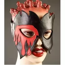 Очки-маска  Вампир черный с красным 