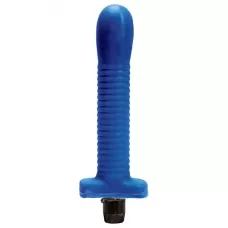 Синий многоскоростной силиконовый вибратор - 18 см синий 