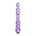 Двусторонний стеклянный фаллос-ёлочка - 22,5 см фиолетовый 