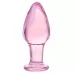 Стеклянный стимулятор-пробка - 10 см розовый 
