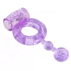 Фиолетовое эрекционное кольцо с вибратором фиолетовый 