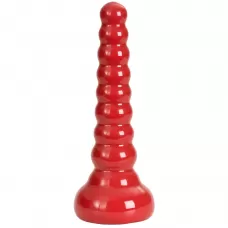 Ребристая анальная втулка Red Boy Anal Wand Butt Plug - 21,3 см красный 