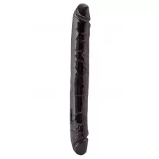 Черный двусторонний фаллоимитатор - 31 см черный 