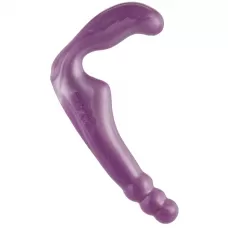 Безремневой фиолетовый страпон из силикона The Gal Pal - 17 см фиолетовый 