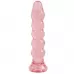 Анальная елочка из розового геля Crystal Jellies Anal Plug Bumps - 15,2 см розовый 