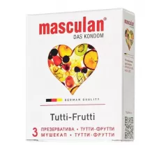Презервативы Masculan Tutti-Frutti с фруктовым ароматом - 3 шт  