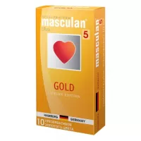 Презервативы Masculan Gold с ароматом ванили - 10 шт  