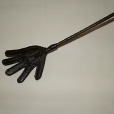 Длинный витой стек с наконечником в форме ладони - 85 см черный 