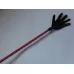 Длинный плетённый стек с наконечником-ладошкой и красной рукоятью - 85 см красный с черным 