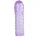Насадка гелевая фиолетовая с точками, шипами и наплывами - 13,5 см фиолетовый 