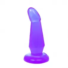 Фиолетовая анальная пробка без вибрации - 12 см фиолетовый 