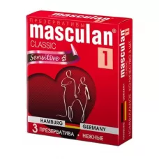 Нежные презервативы Masculan Classic 1 Sensitive - 3 шт  
