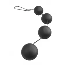 Анальная цепочка из 4 шариков Deluxe Vibro Balls черный 