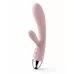 Нежно-розовый вибратор Alice с клиторальным отростком - 20 см нежно-розовый 