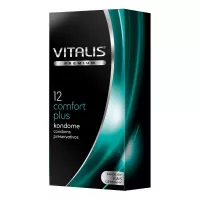 Контурные презервативы VITALIS PREMIUM comfort plus - 12 шт прозрачный 