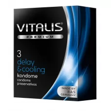 Презервативы VITALIS PREMIUM delay   cooling с охлаждающим эффектом - 3 шт прозрачный 