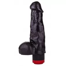 Чёрный фаллический вибромассажёр - 17,8 см черный 