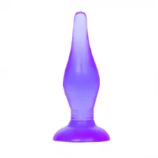 Фиолетовая анальная пробка с утонченным кончиком - 13,8 см фиолетовый 