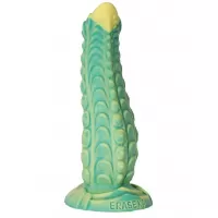 Зелёный фаллоимитатор с чешуйками  Аллигатор  - 22 см зеленый 