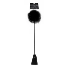 Черный стек Feather Crop с пуховкой на конце - 53,3 см черный 