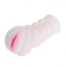 Рифленый мастурбатор-вагина из реалистичного материала телесный 
