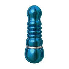 Голубой аллюминиевый вибратор BLUE SMALL - 7,5 см нежно-голубой 