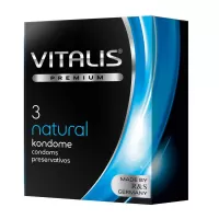 Классические презервативы VITALIS PREMIUM natural - 3 шт прозрачный 