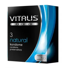 Классические презервативы VITALIS PREMIUM natural - 3 шт прозрачный 