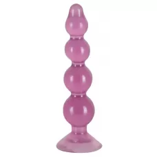 Фиолетовый анальный стимулятор-ёлочка Anal Beads - 13 см фиолетовый 