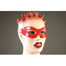 Красная лакированная маска-очки красный 