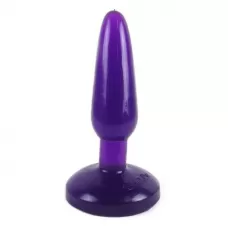 Фиолетовая анальная пробка с присоской - 15 см фиолетовый 