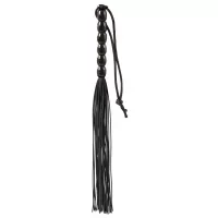 Чёрная мини-плеть из резины Rubber Mini Whip - 22 см черный 
