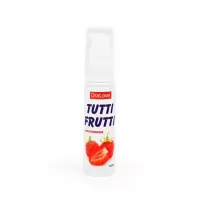 Гель-смазка Tutti-frutti с земляничным вкусом - 30 гр  