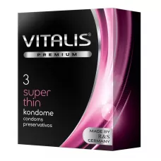 Ультратонкие презервативы VITALIS PREMIUM super thin - 3 шт прозрачный 