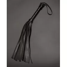 Чёрная кожаная плеть с 17 хвостами - 40 см черный 