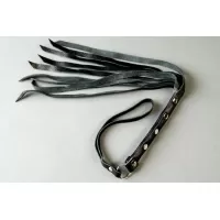 Миниатюрная плеть из кожи - 45 см черный 