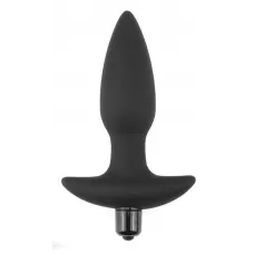 Черная анальная вибропробка Anal Indulgence Collection Fantasy Plug - 14,5 см черный 