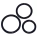 Набор из 3 чёрных эрекционных колец разного диаметра черный 