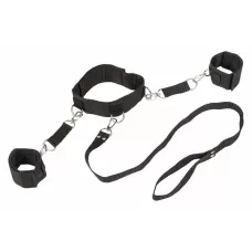 Ошейник с наручниками Bondage Collection Collar and Wristbands One Size черный 